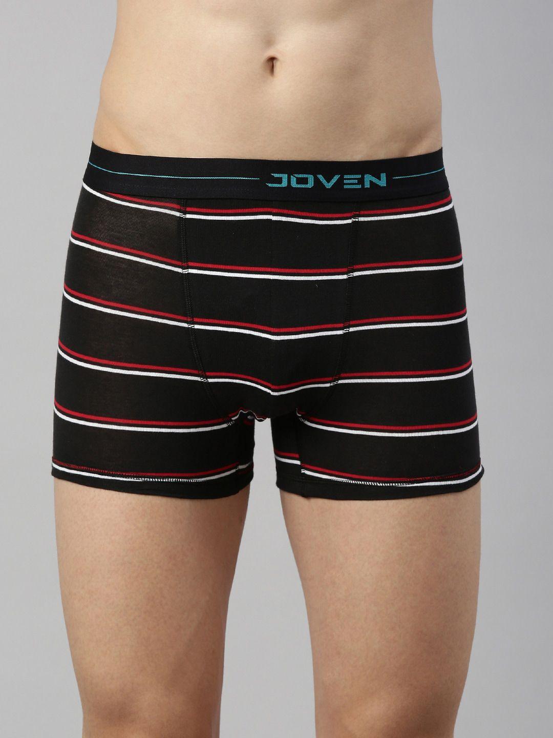 joven men black & red striped cotton trunk tyd06