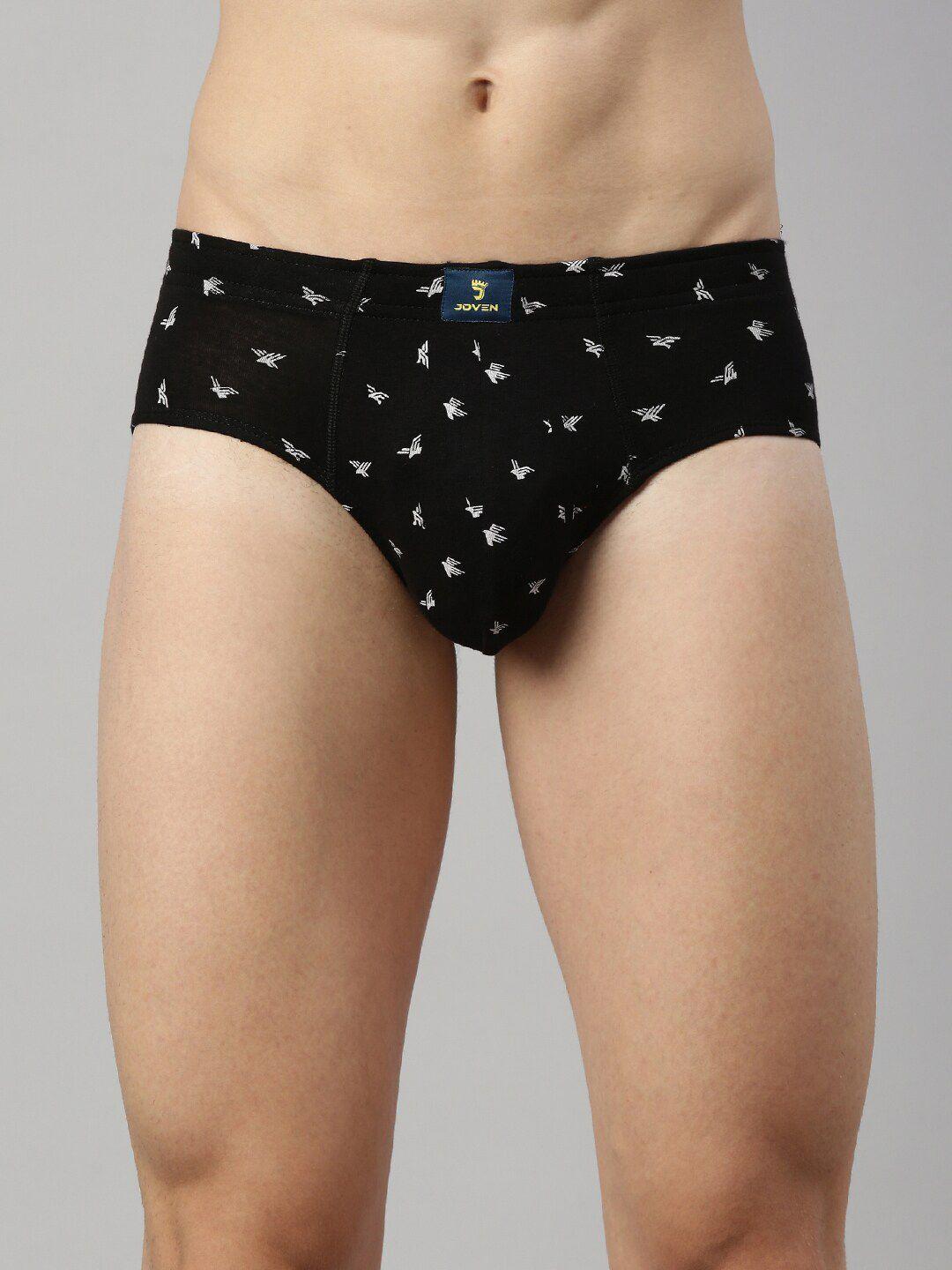 joven men black & white printed basic brief s22-baop-px