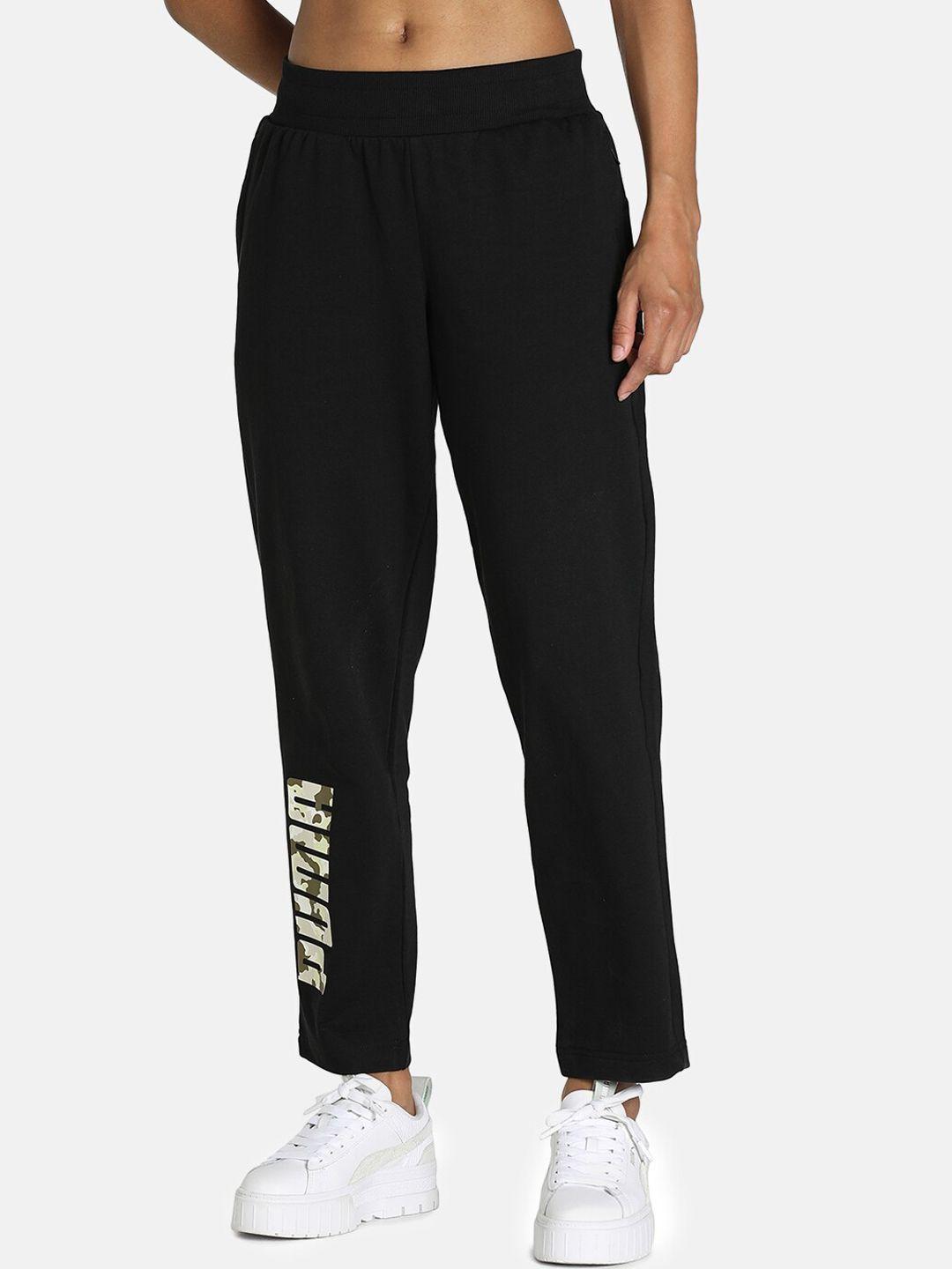 puma women brand logo regular fit track pants