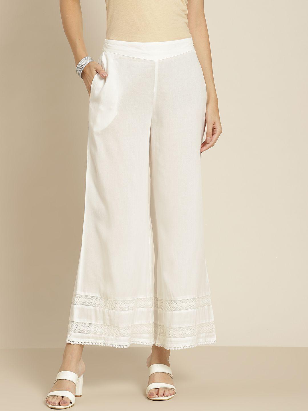 juniper women white ethnic palazzos