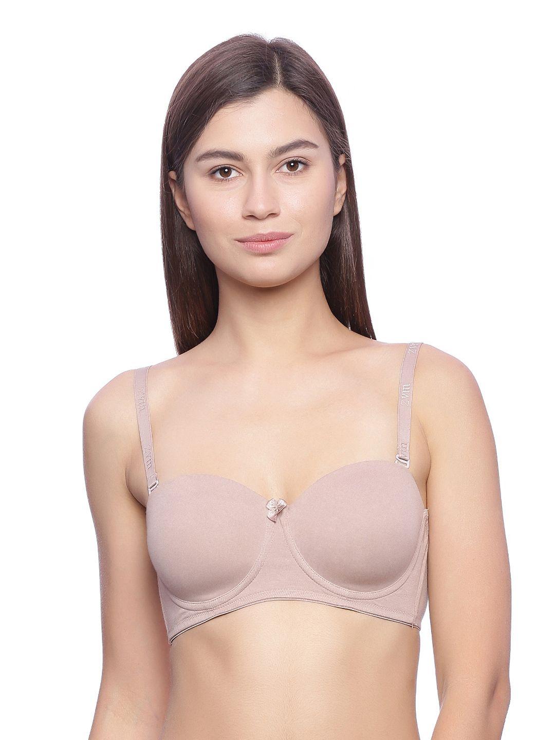 zivame taupe t-shirt bra zi00zopp05j