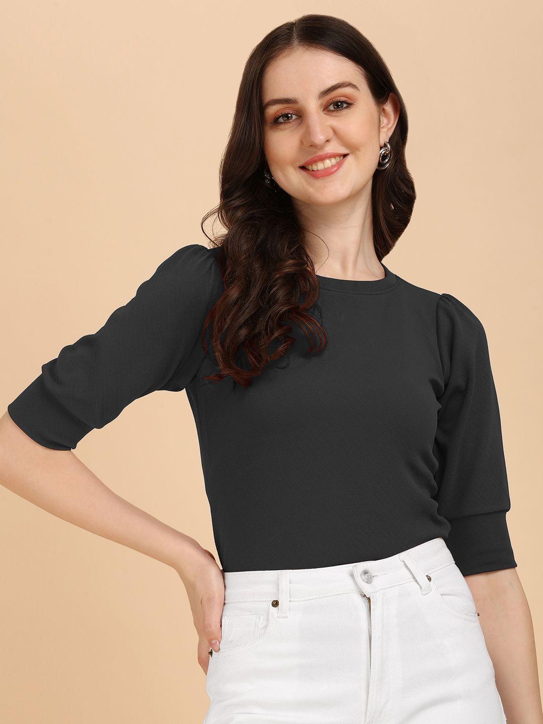 wedani women black solid top