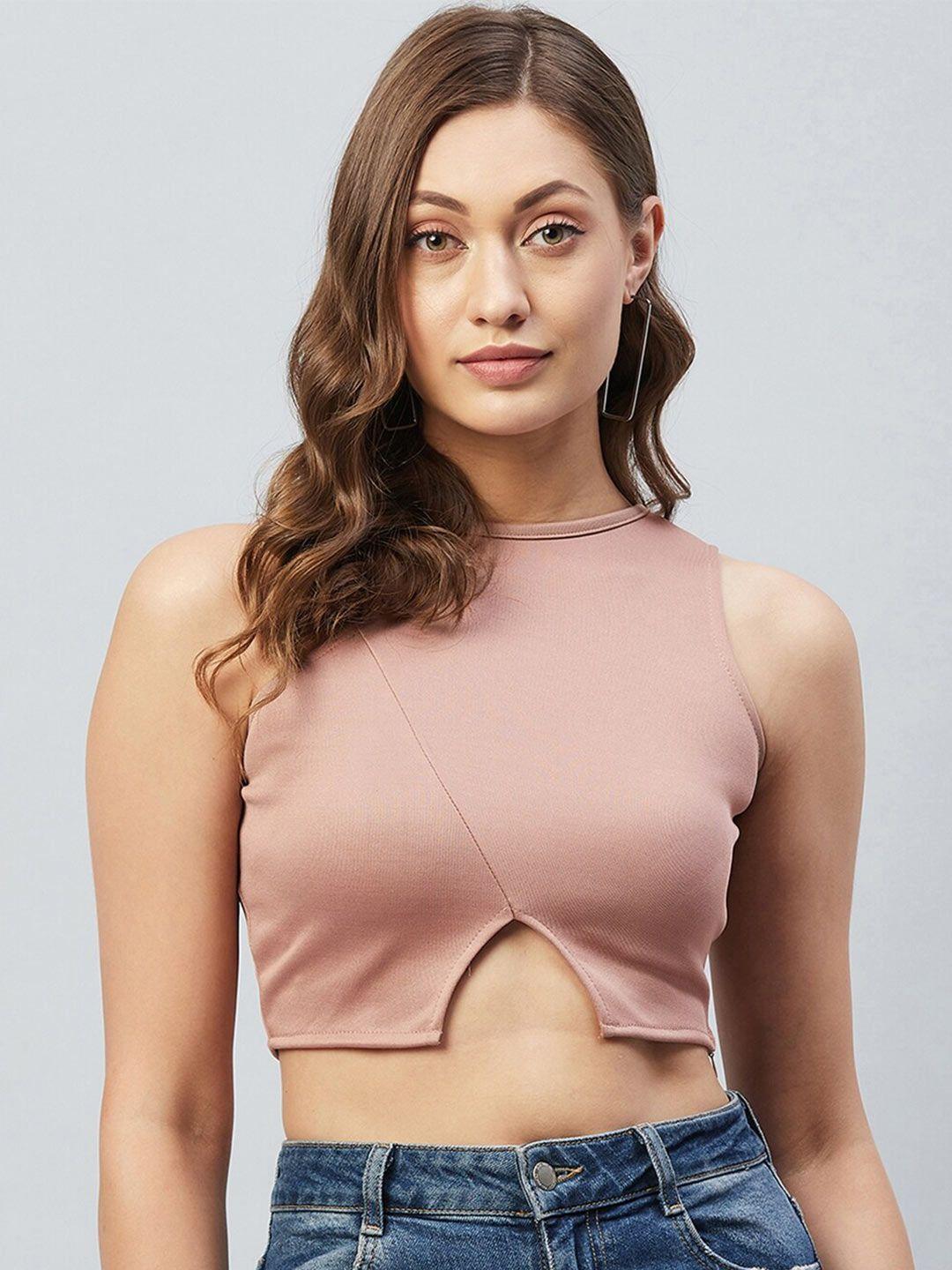 chimpaaanzee women pink crop top