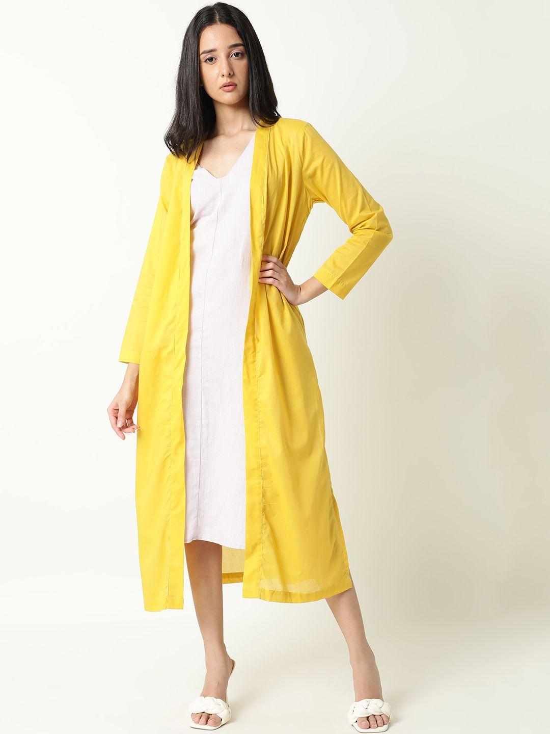 rareism women yellow longline shrug