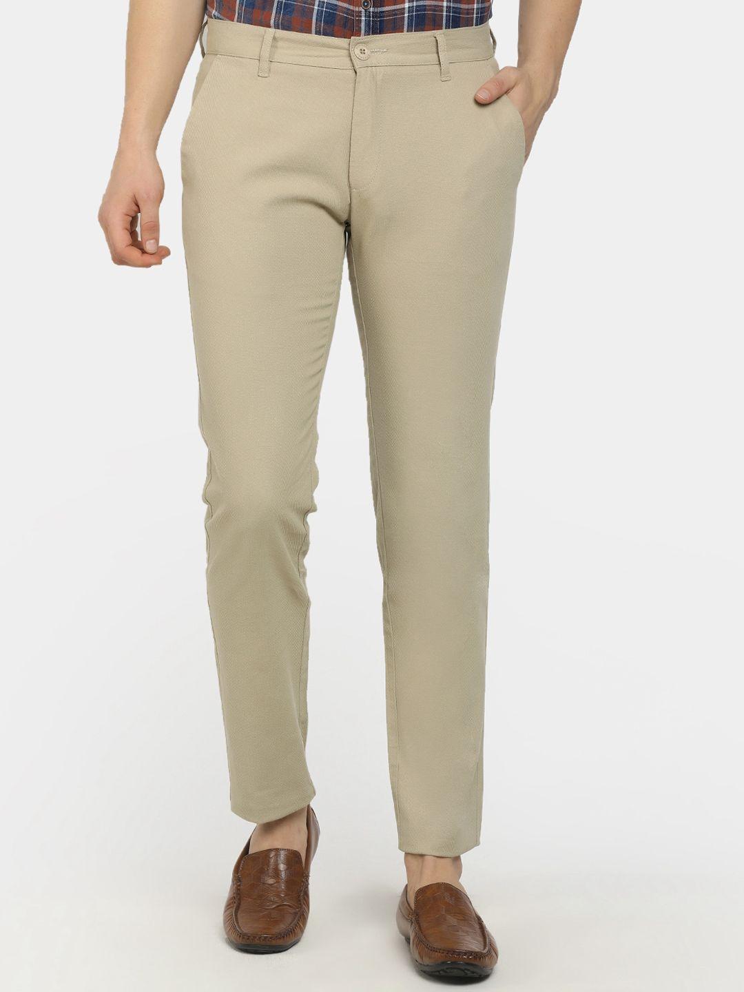 cherokee men khaki classic cotton trousers