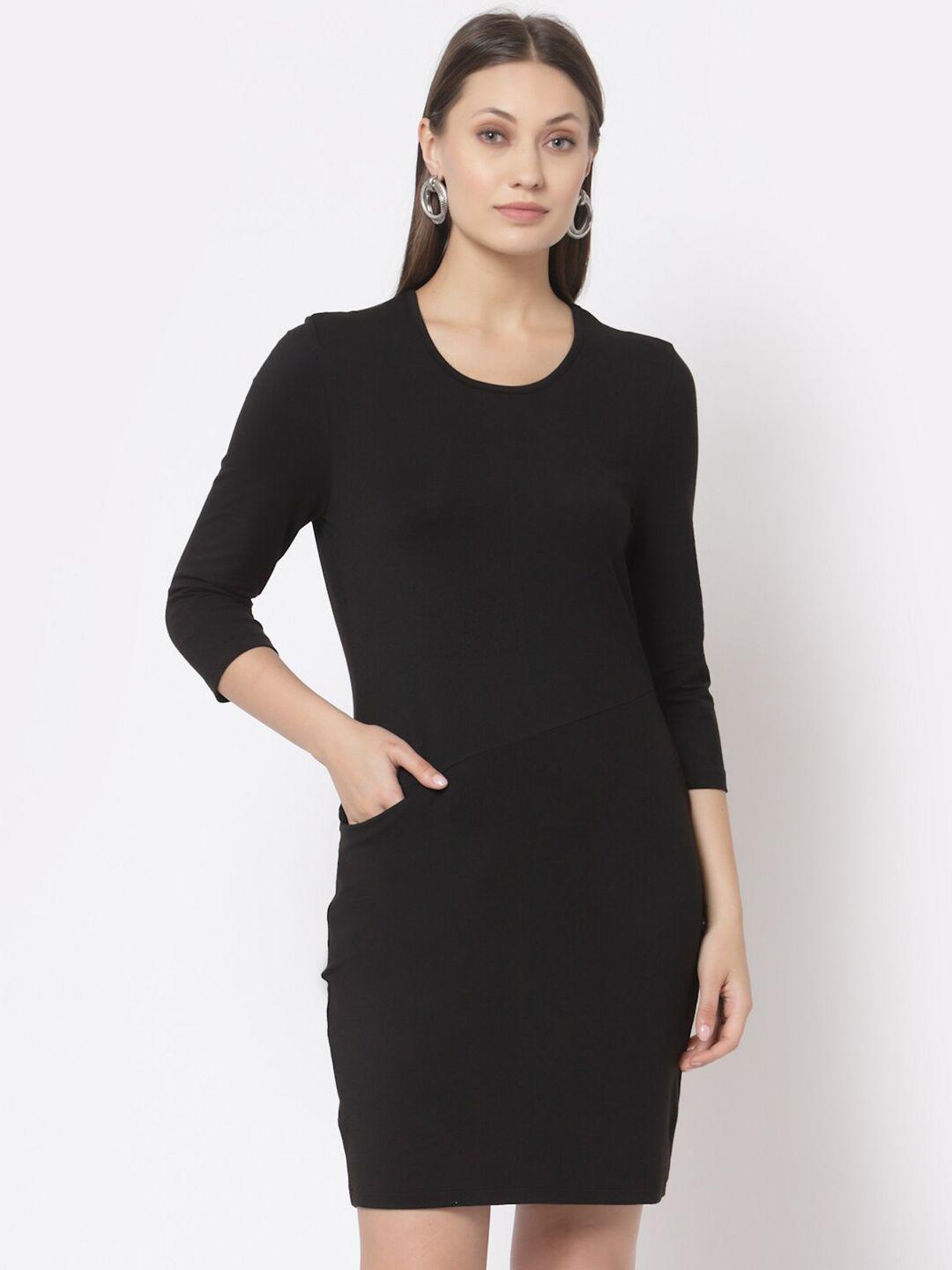 yoonoy women black bodycon dress