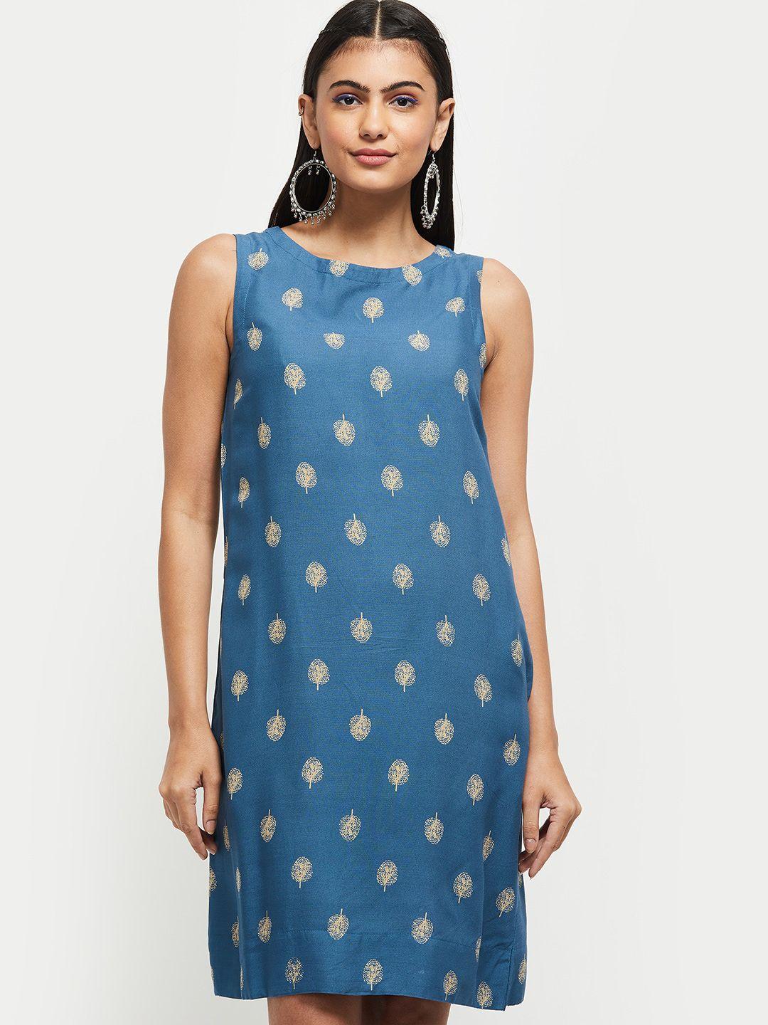 max women blue a-line dress