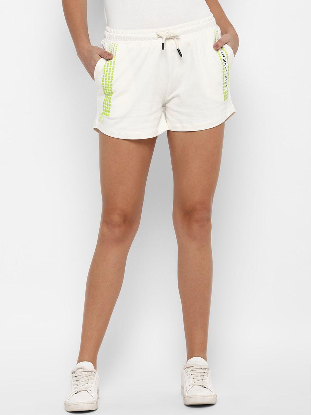 allen solly woman women white shorts 100% cotton