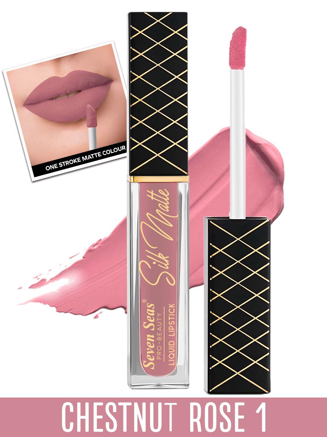 seven seas transfer proof silk matte liquid lipstick 8 g - chestnut rose 1