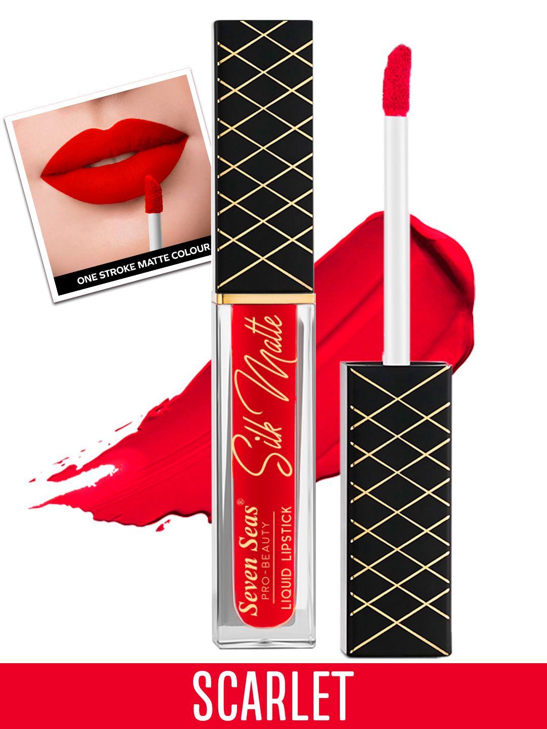 seven seas transfer proof silk matte liquid lipstick 8 g - scarlet