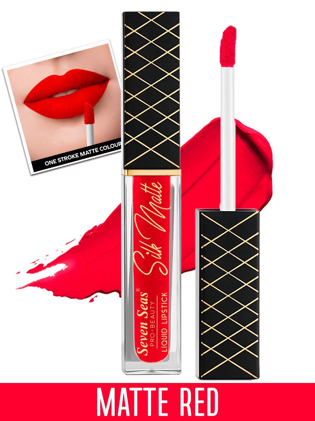 seven seas transfer proof silk matte liquid lipstick 8 g - matte red