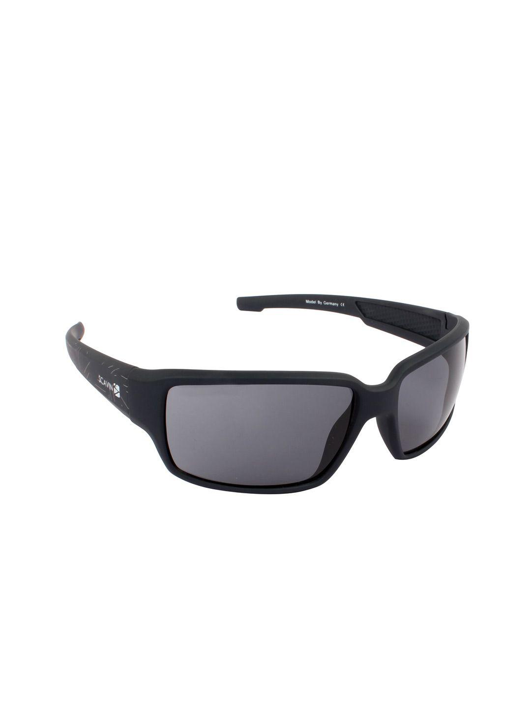 scavin men grey lens & black wayfarer sunglasses with uv protected lens sca s901