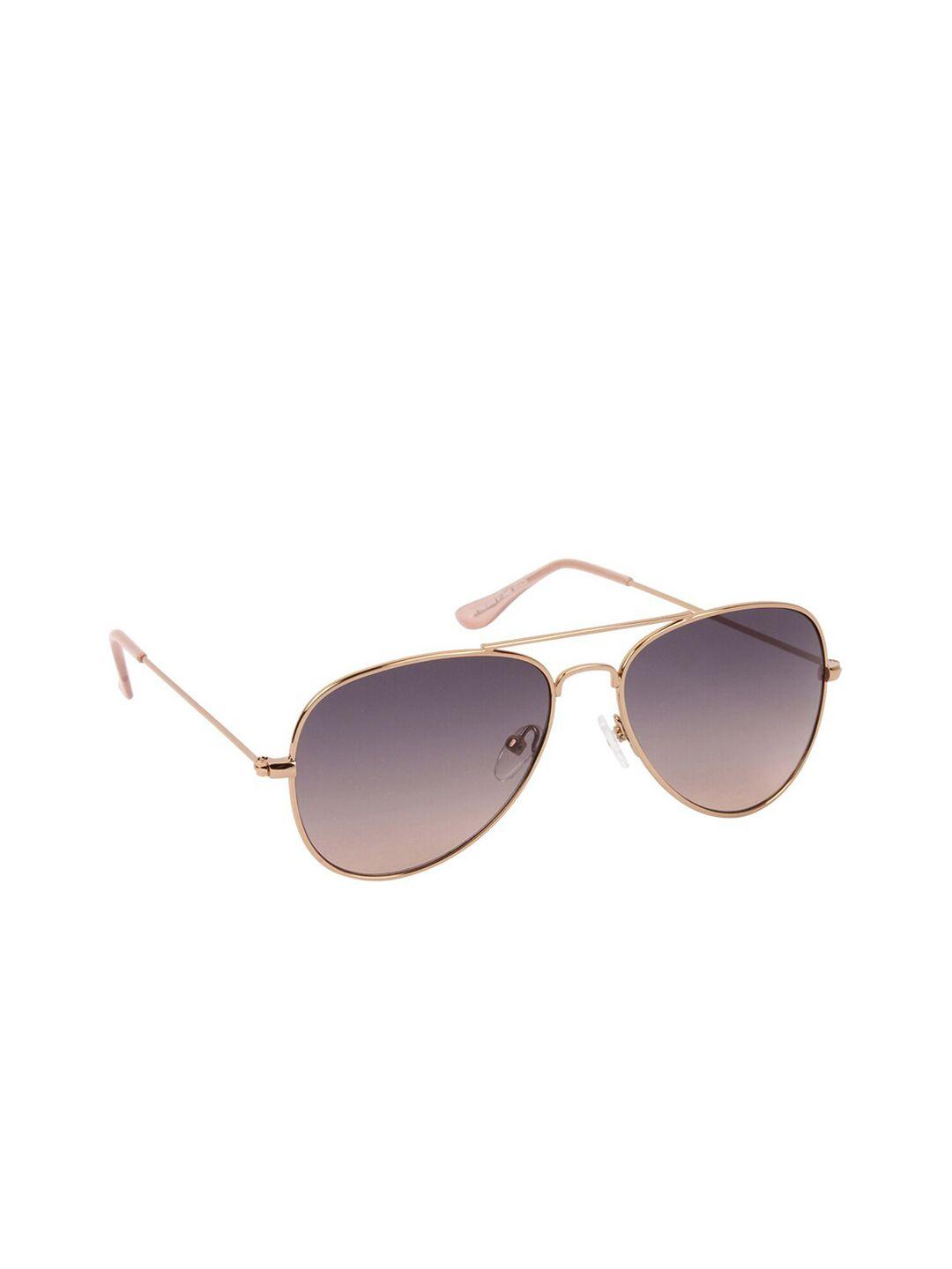 scavin unisex pink lens & gold-toned aviator uv protected lens sunglasses