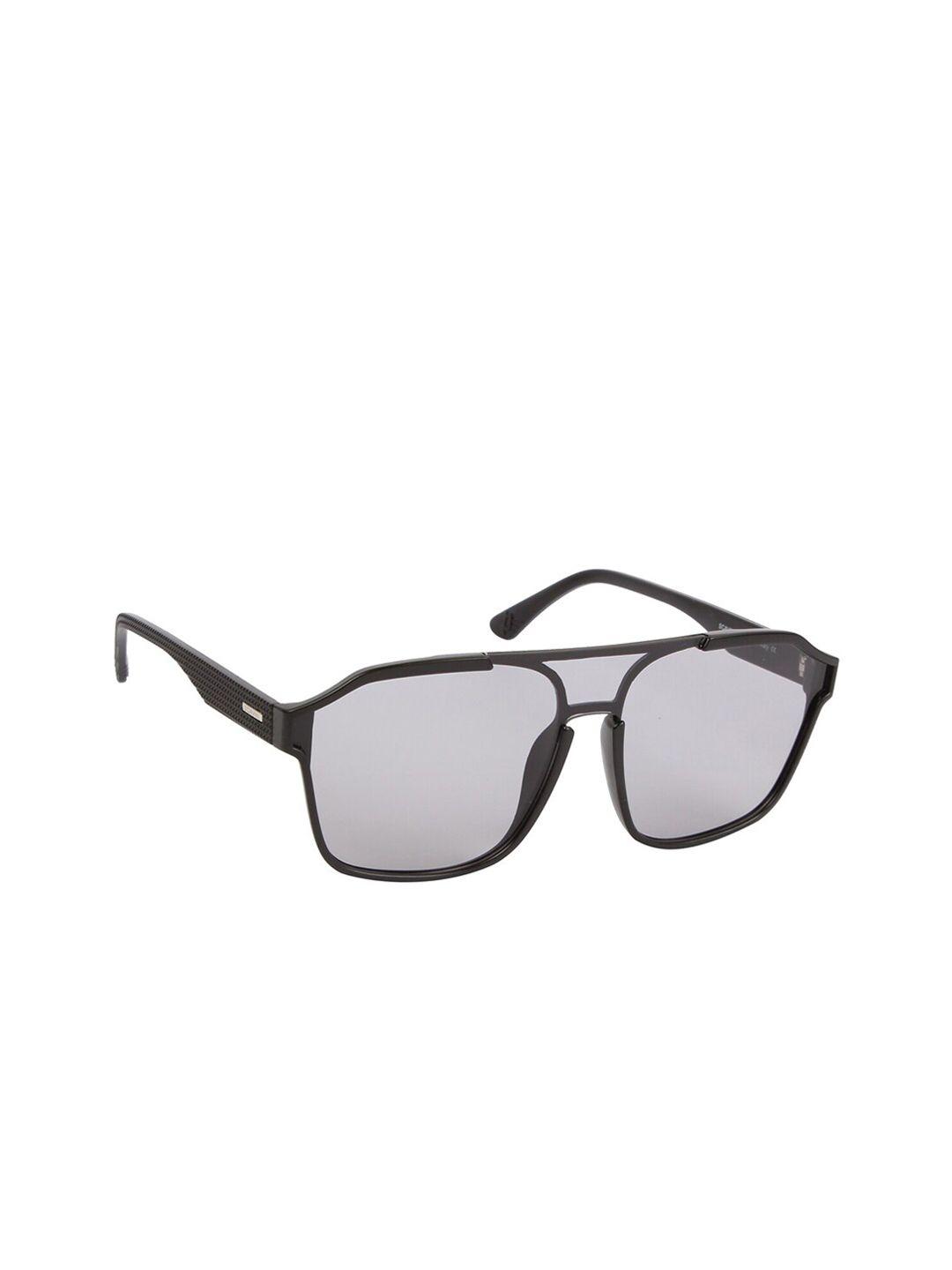 scavin men grey lens & black square sunglasses with uv protected lens