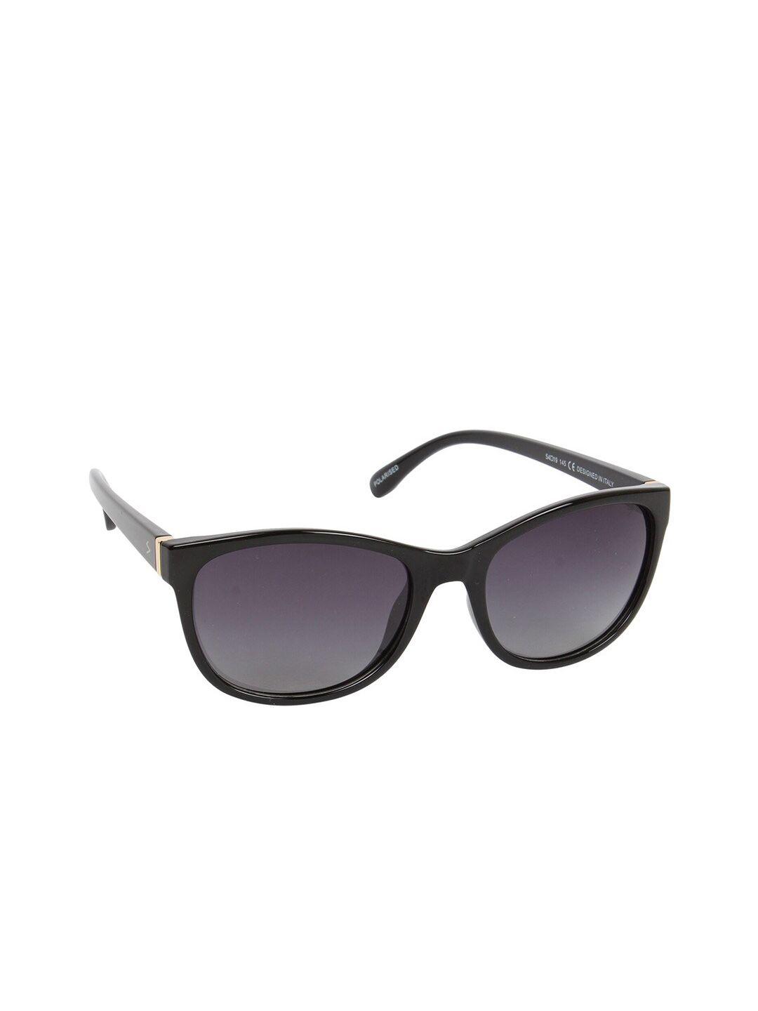 scavin women grey lens & black square sunglasses with polarised lens sca s19908