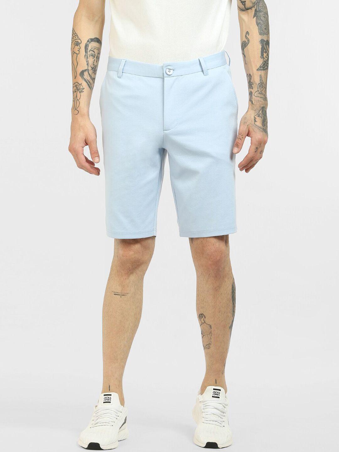 jack & jones men blue slim fit shorts