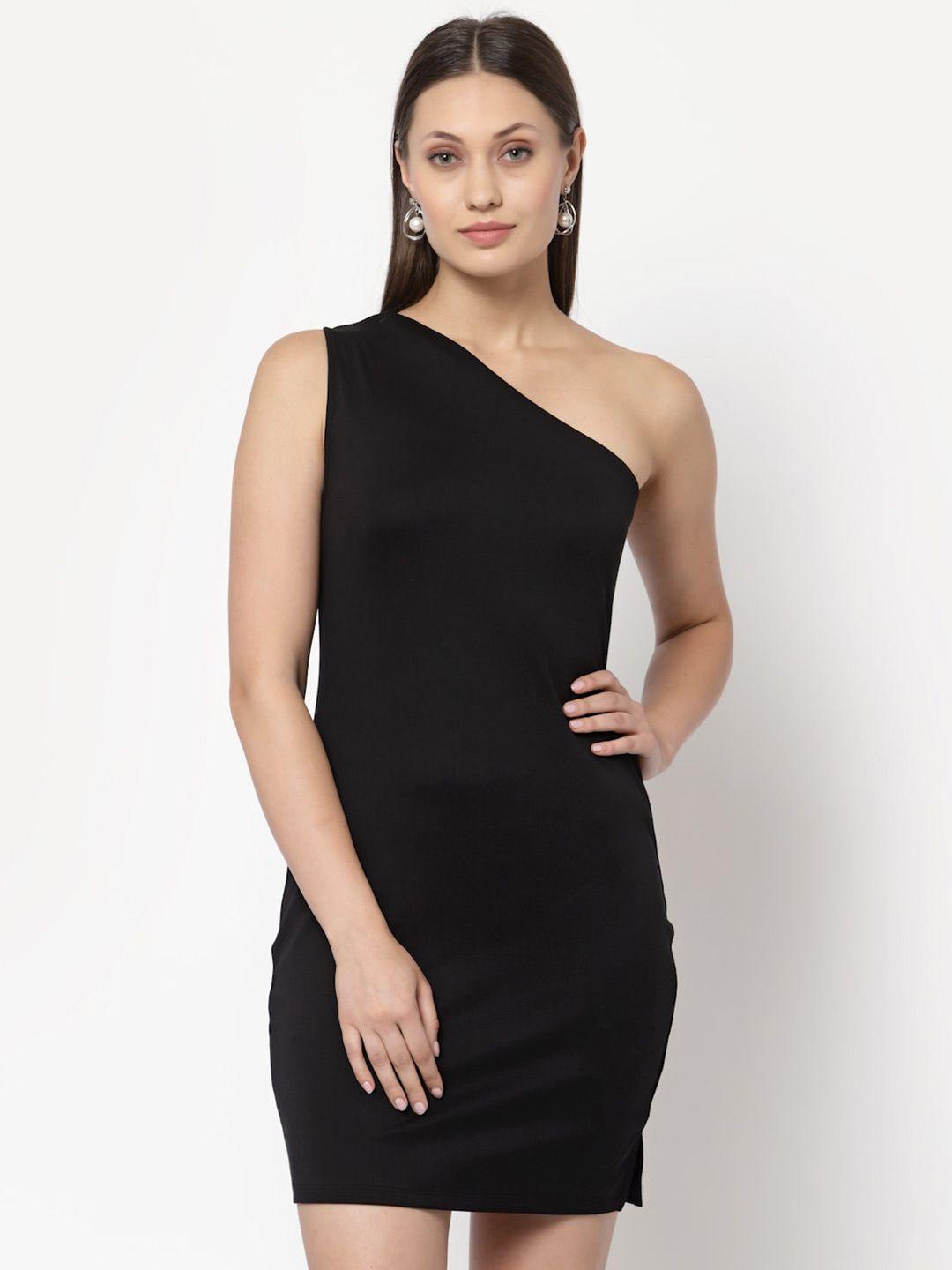 yoonoy black bodycon mini dress