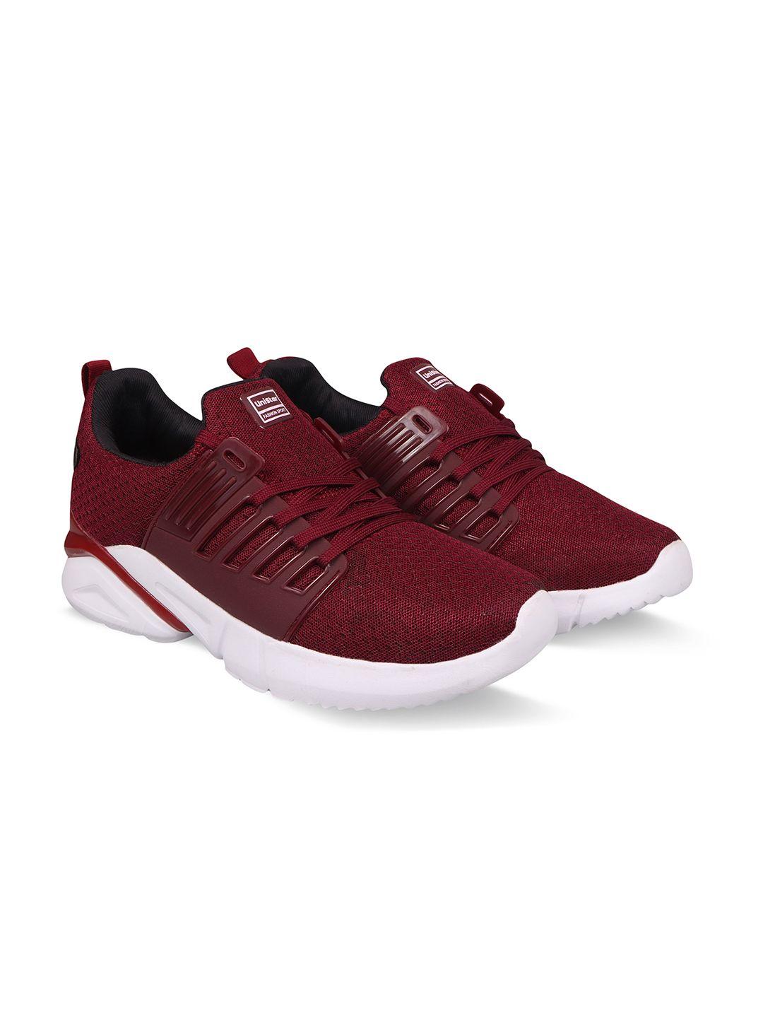 unistar men maroon running shoes