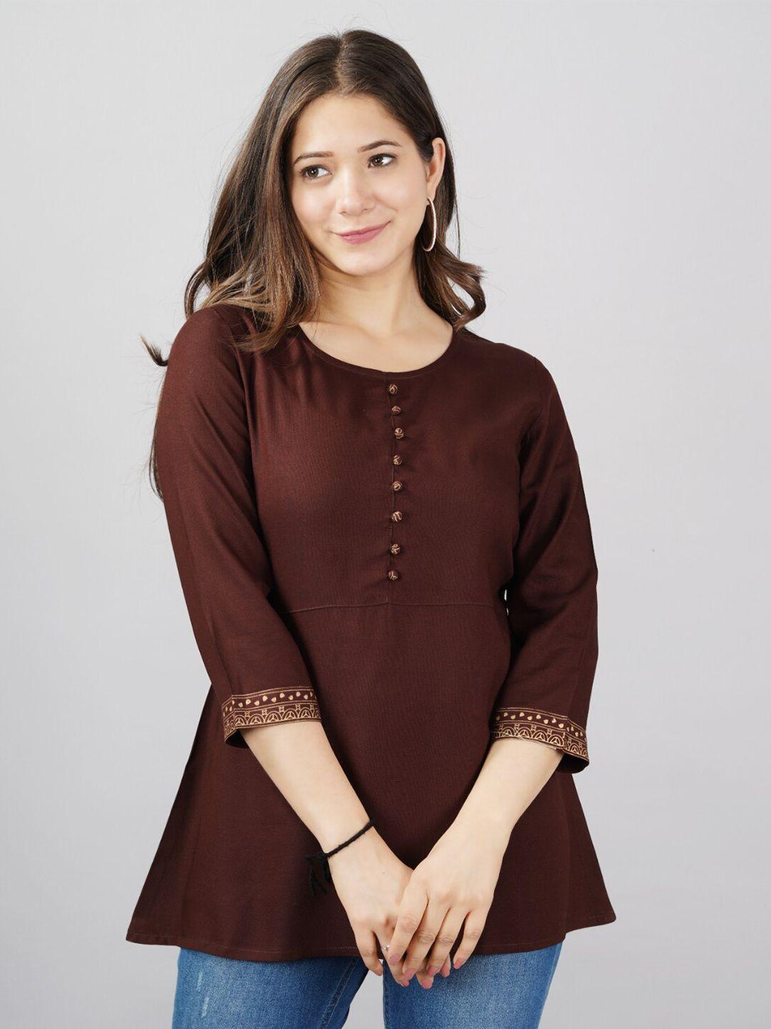 kalini brown solid top