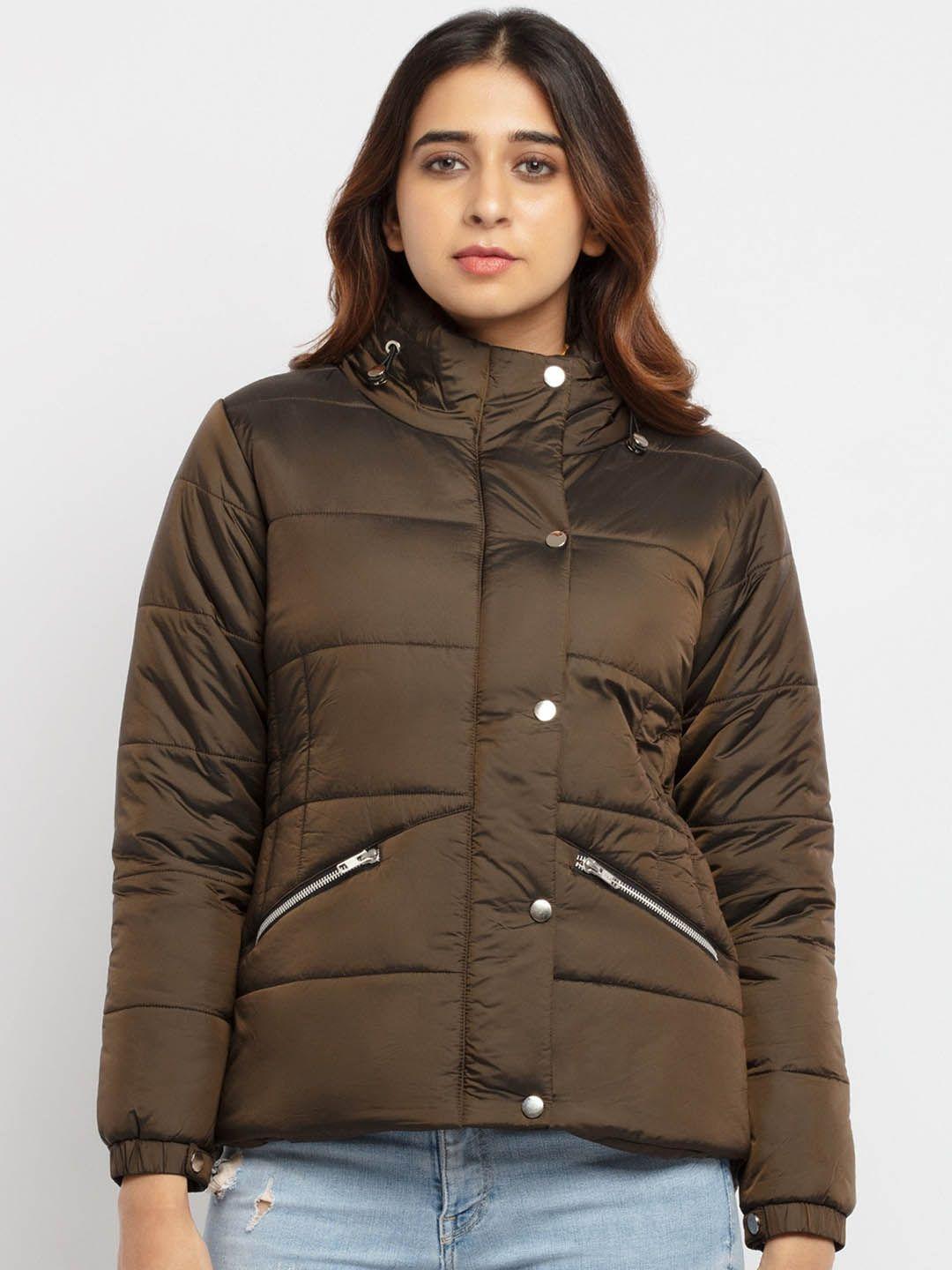 status quo women brown padded jacket