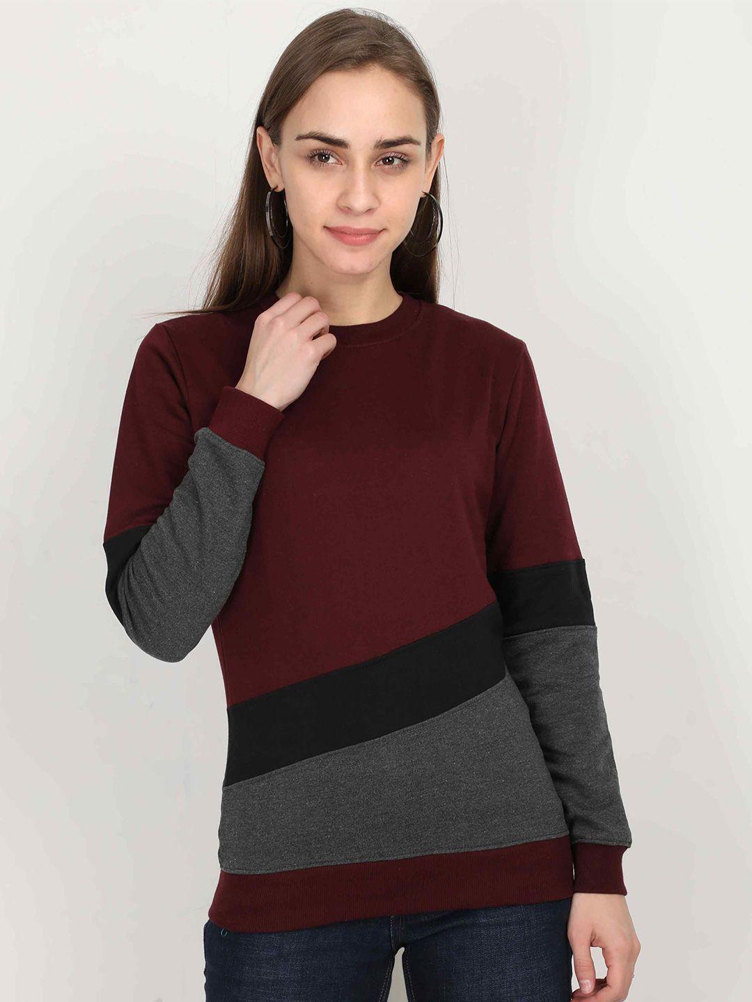 fleximaa women multicoloured colourblocked sweatshirt