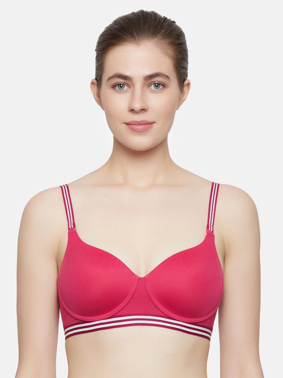 triumph pink spotlight detachable shoulder straps lightly padded wireless multiway tshirt bra