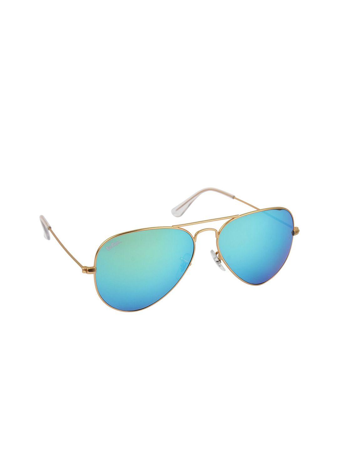 lee cooper unisex gold toned lens aviator sunglasses with uv protected lens lco9000foa c23