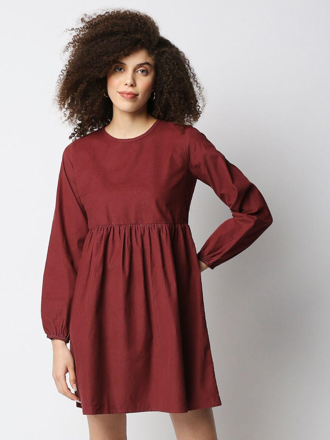 disrupt women maroon solid dress