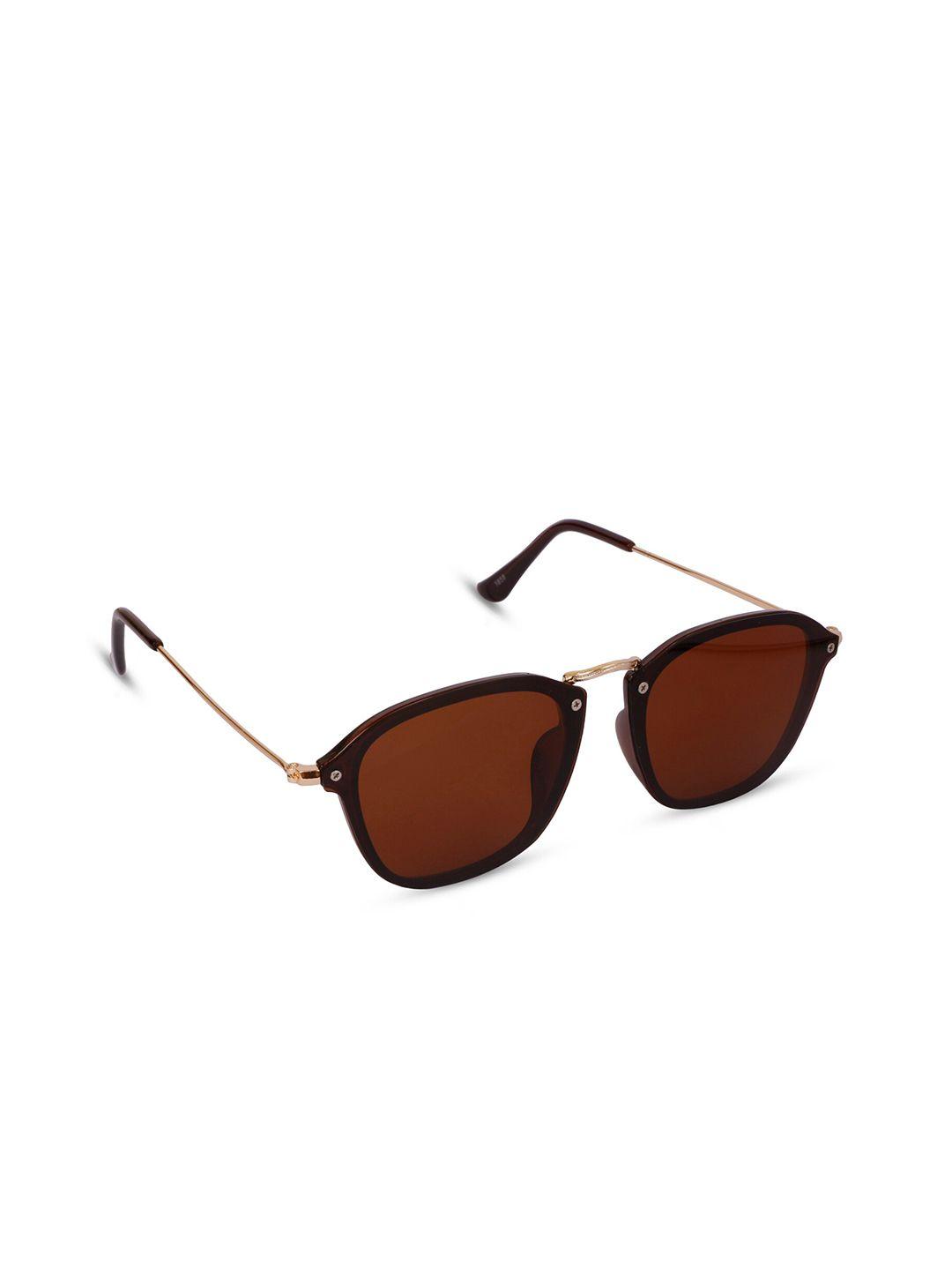 sunnies unisex brown lens & brown square sunglasses with polarised lens sunnies-062-1858