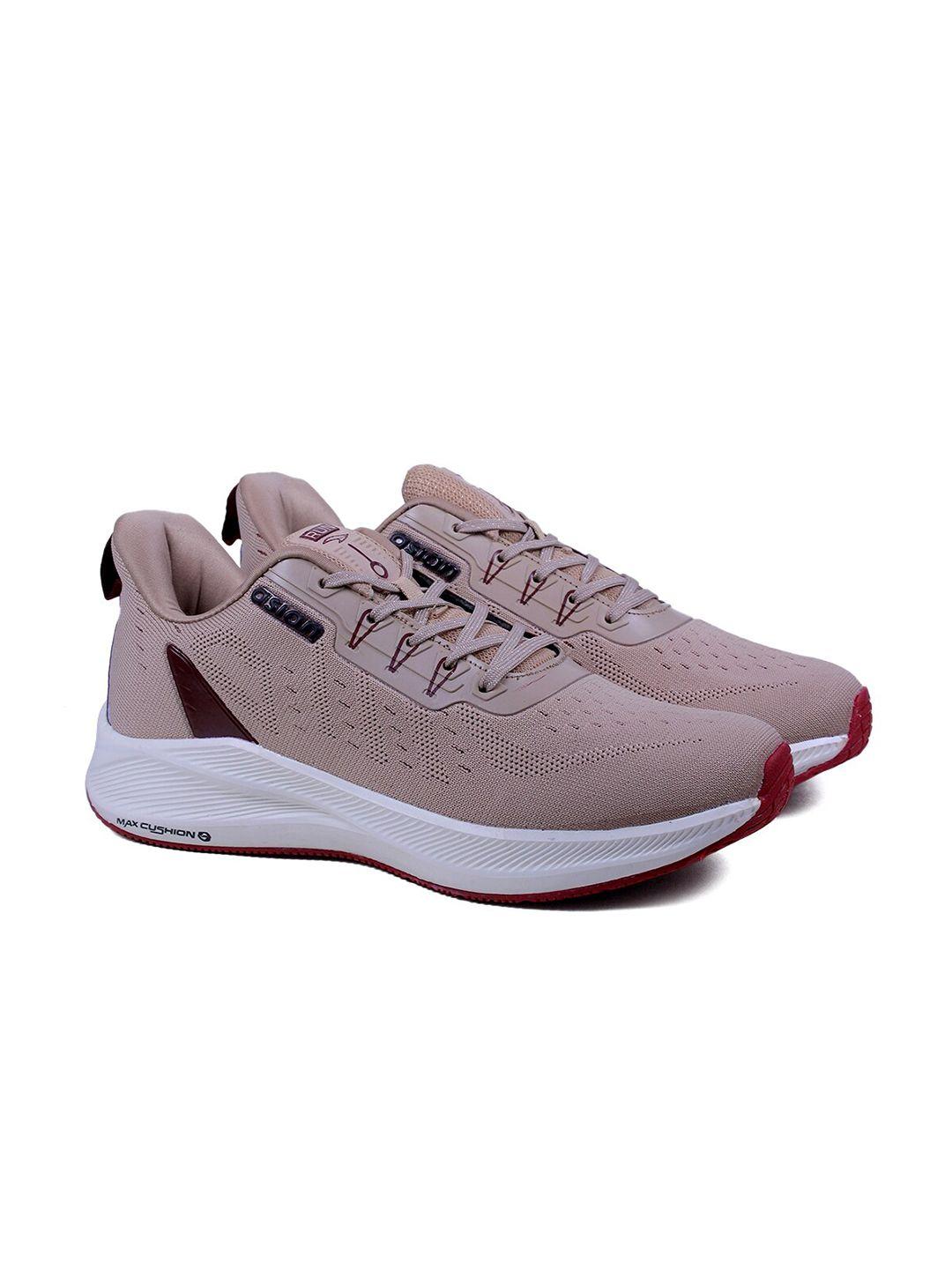 asian men taupe mesh running non-marking shoes