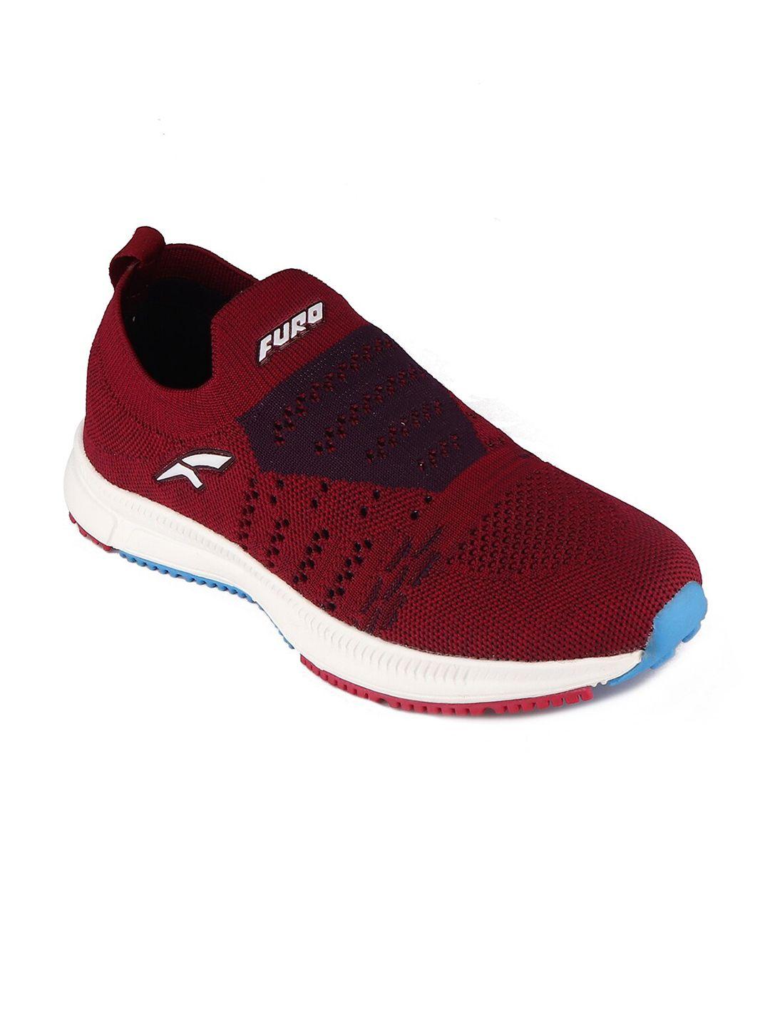 furo by red chief women maroon mesh running shoes