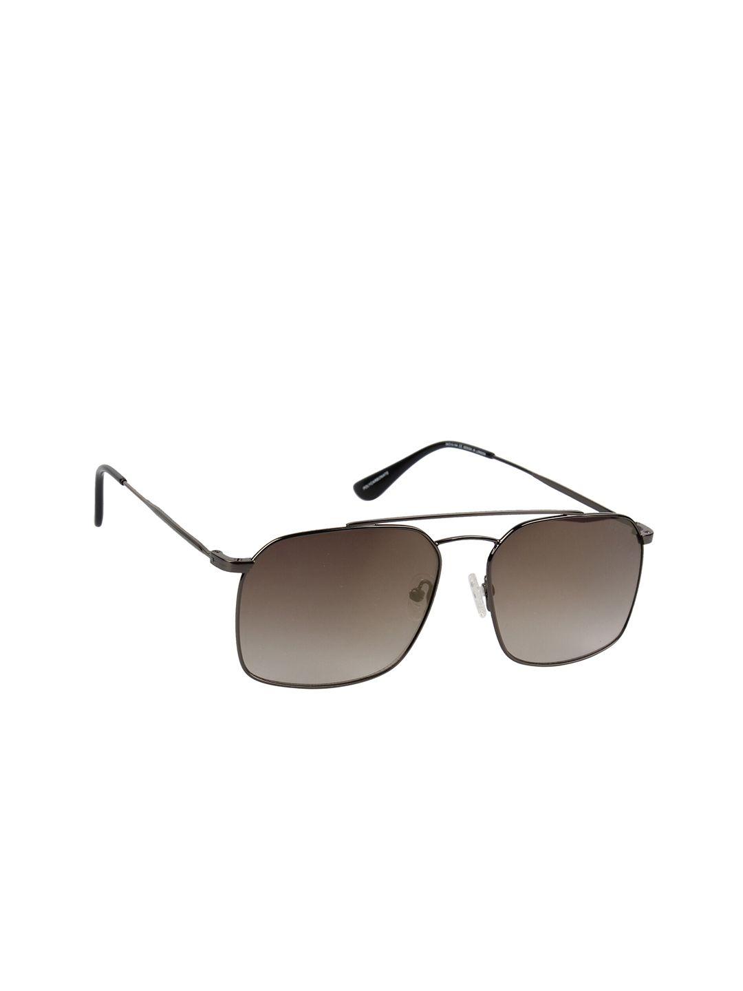 lee cooper men green lens & gunmetal-toned square sunglasses with uv protected lens lc9188twa