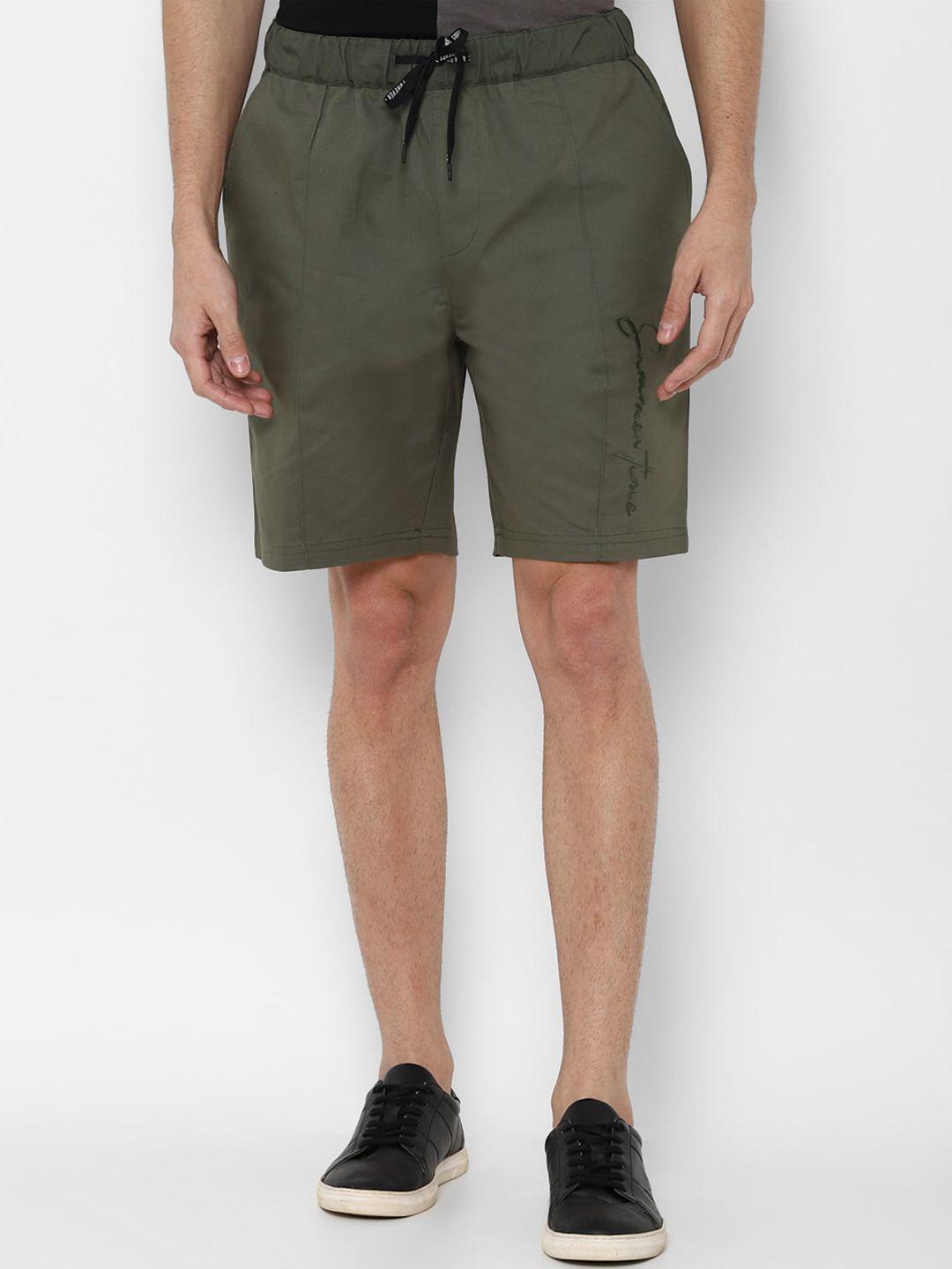 forever 21 men olive green shorts