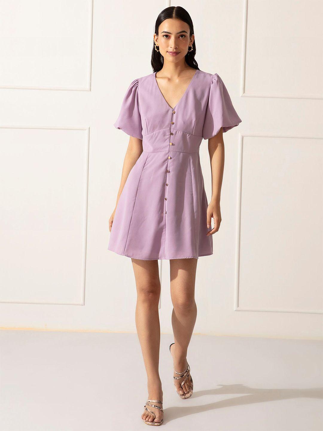 20dresses mauve crepe dress