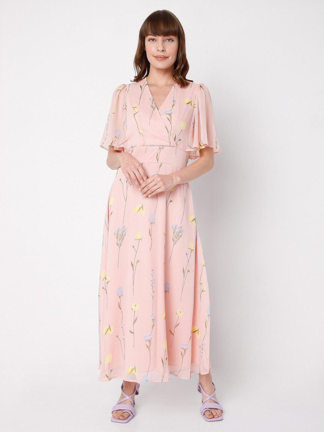 vero moda pink midi dress