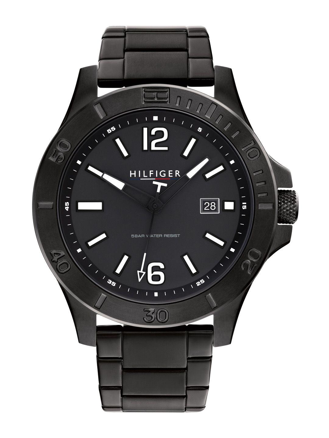 tommy hilfiger men dial & stainless steel bracelet style straps analogue watch th1791996