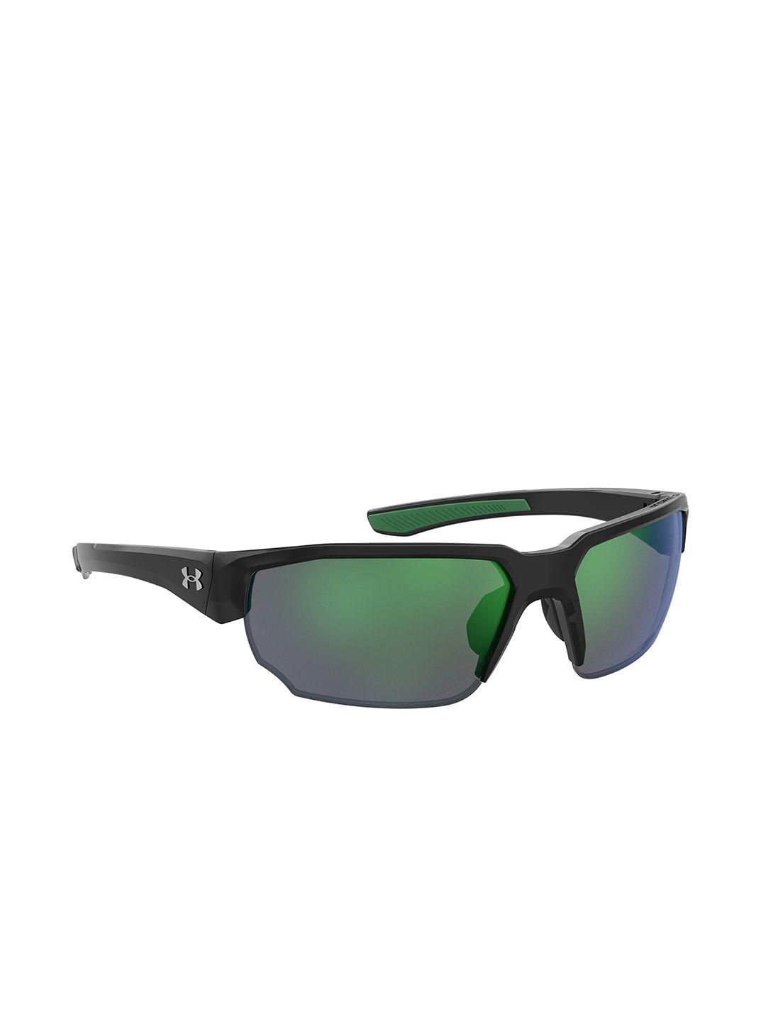 under armour men green lens & black sports sunglasses 2041827zj71z9