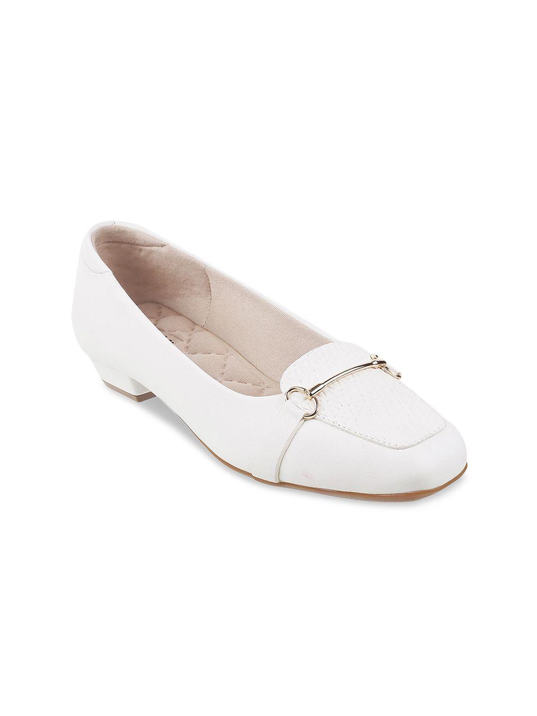 mochi white embellished block pumps