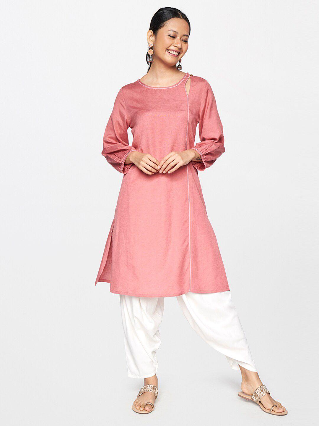 global desi pink viscose rayon tunic