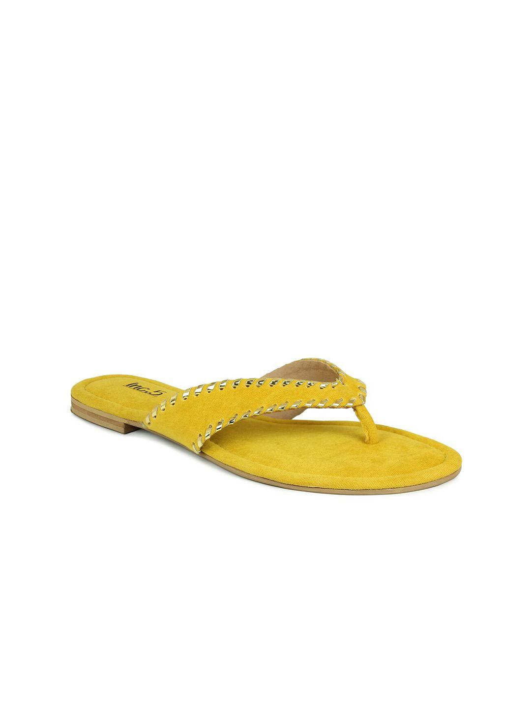 inc 5 women mustard t-strap flats