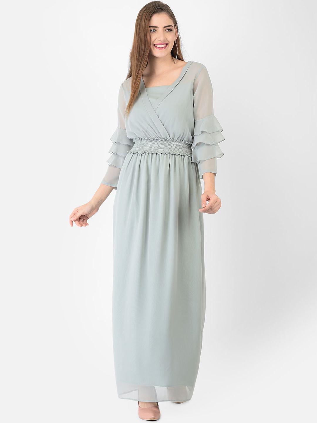 eavan grey georgette maxi dress