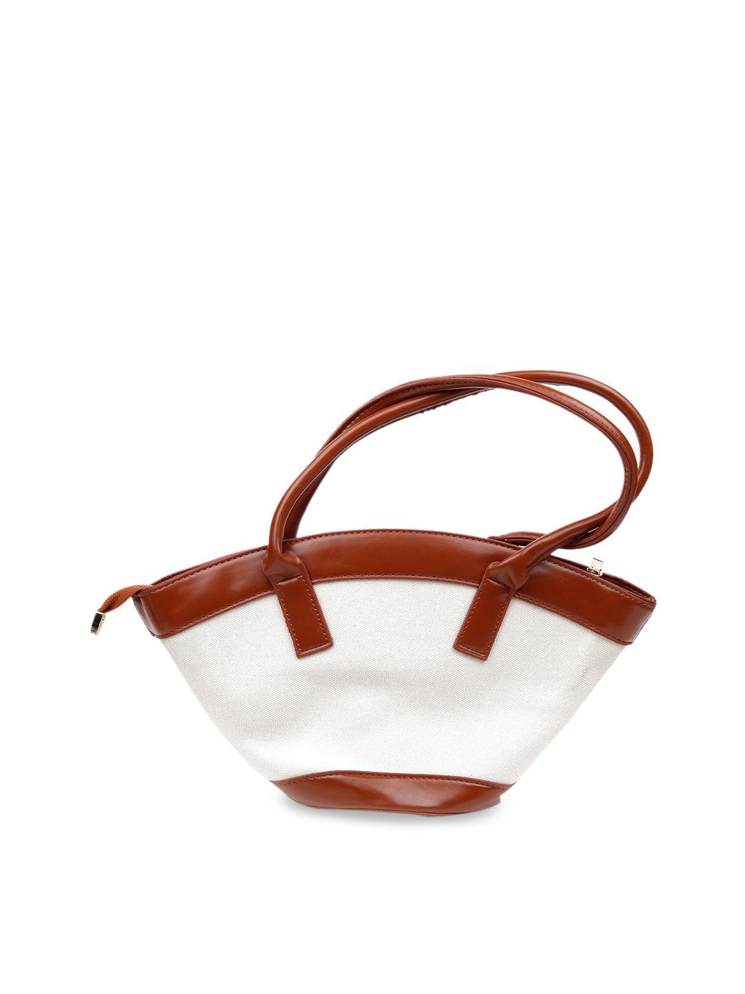 odette white colourblocked bucket handheld bag