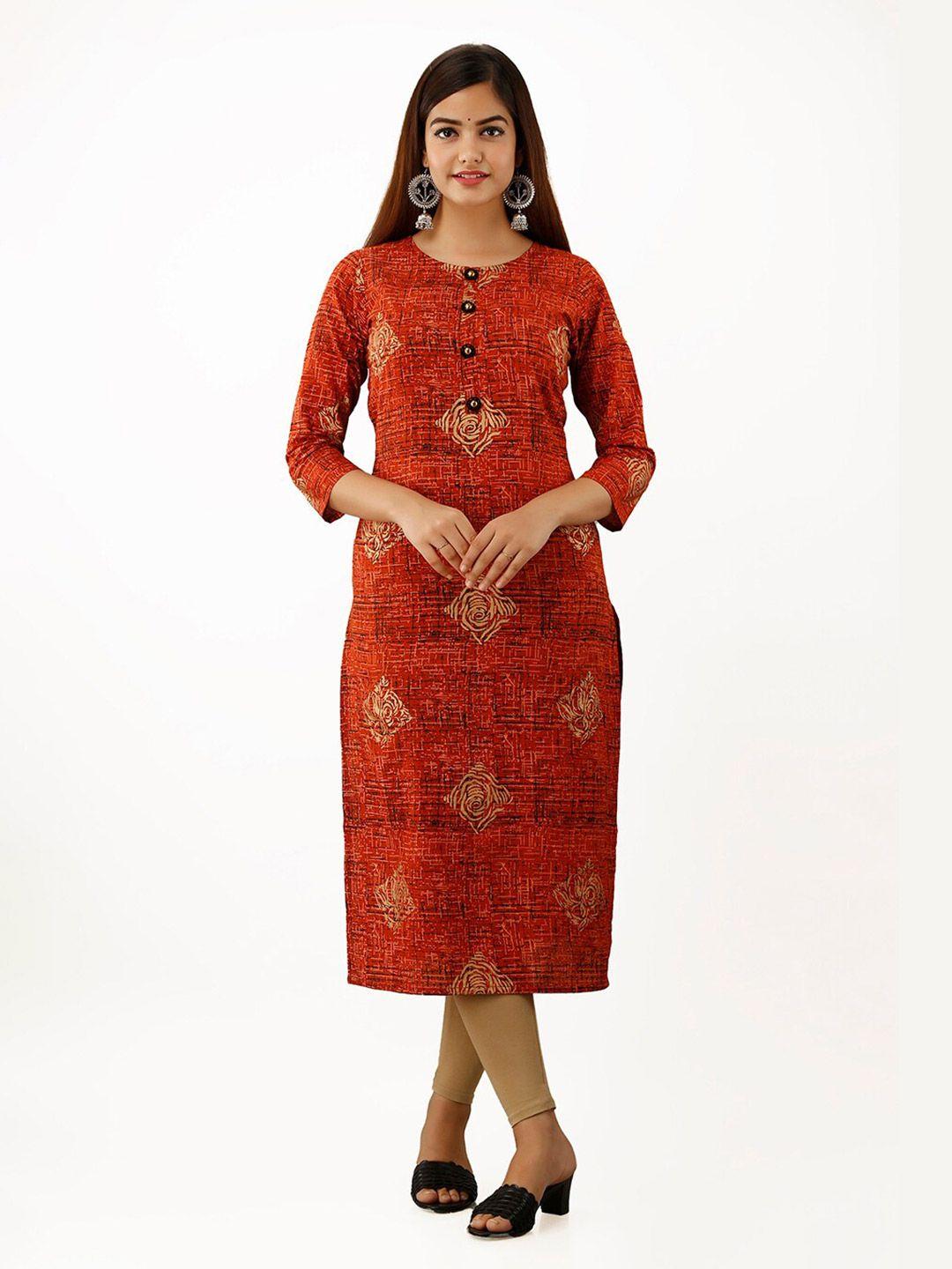 sky shoppie women brown printed kurta