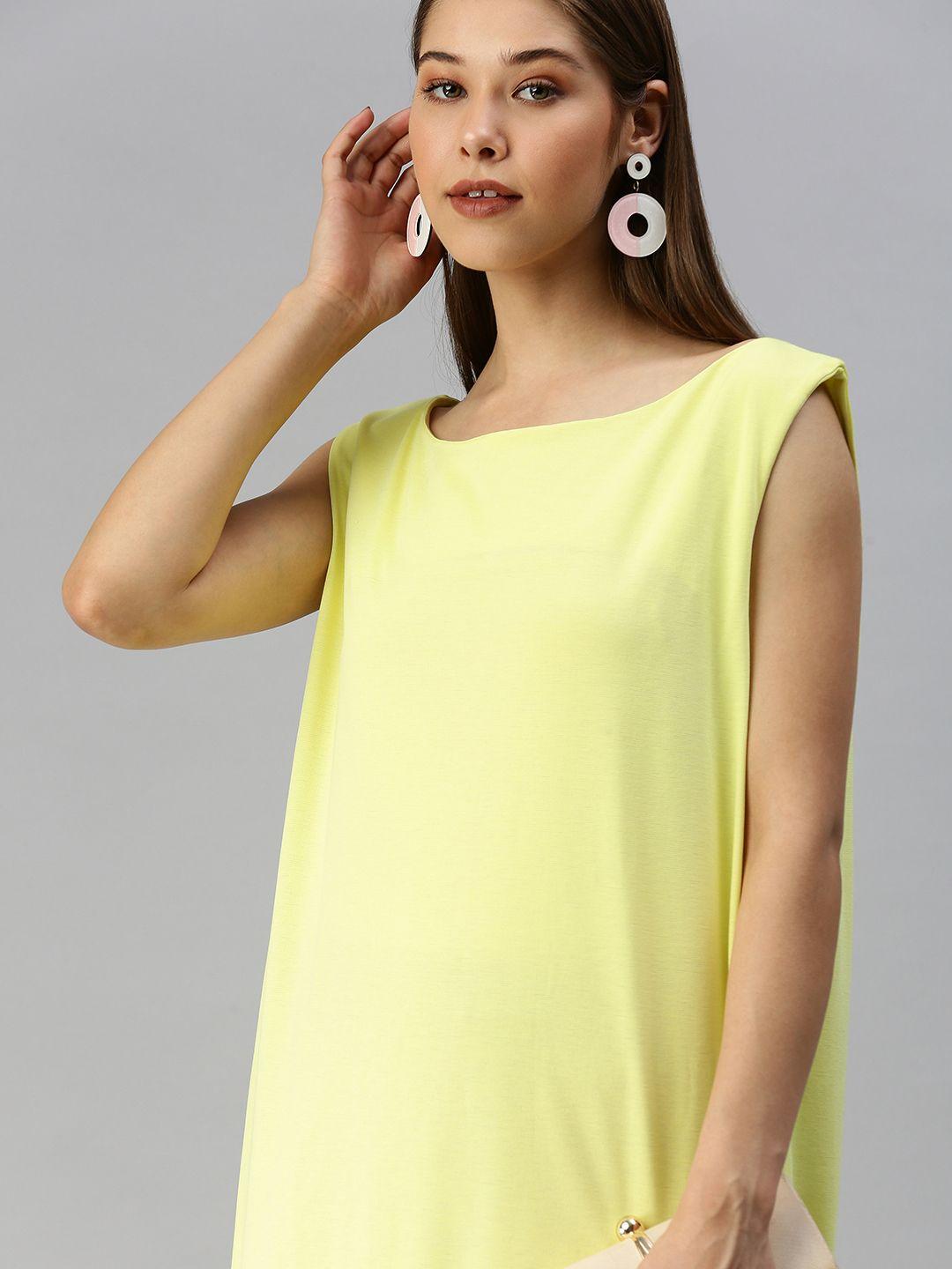 showoff yellow a-line dress