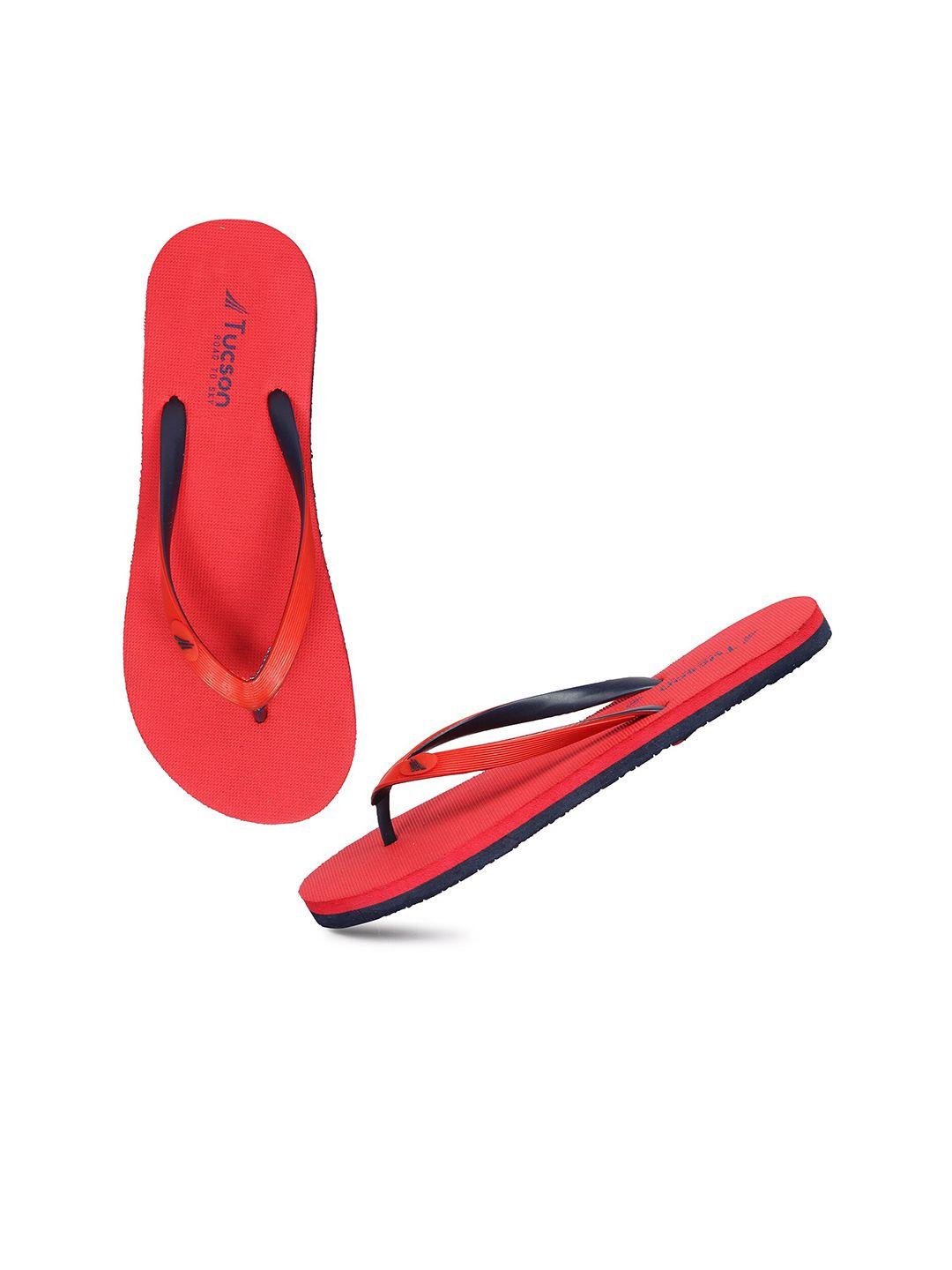 tucson women red rubber thong flip-flops