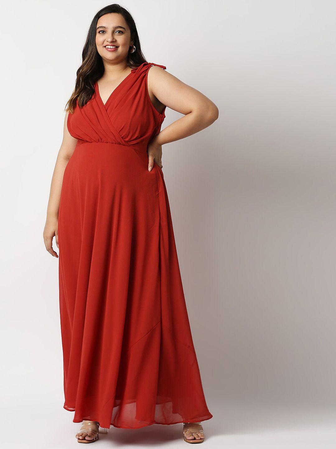 20dresses rust georgette maxi dress