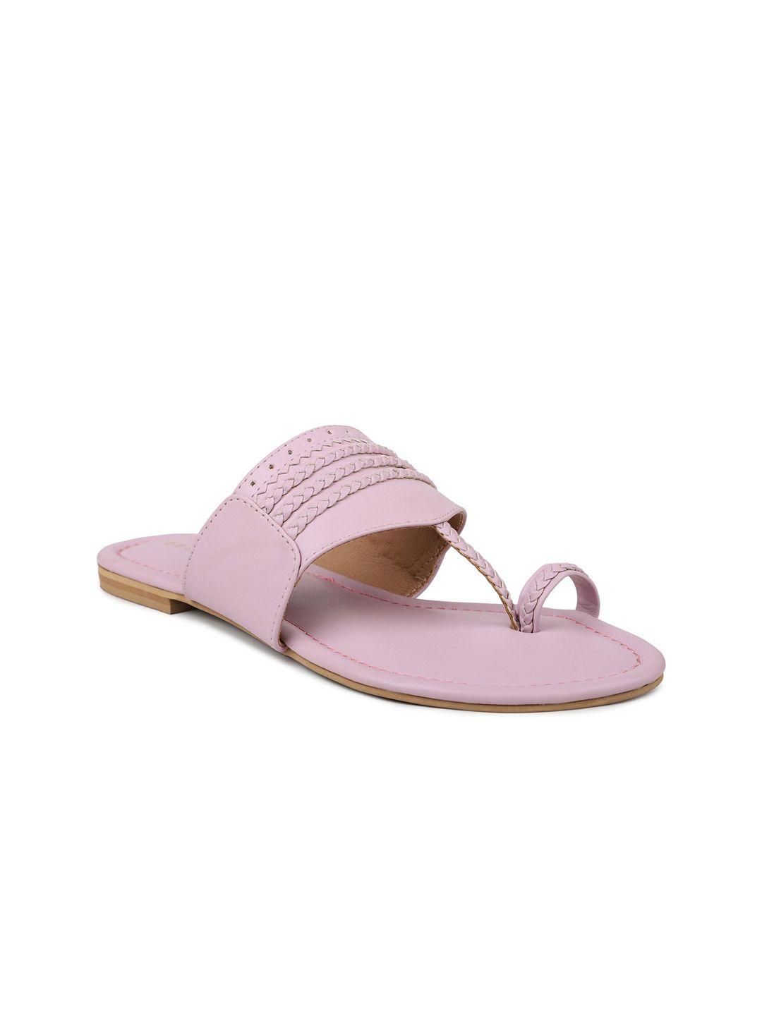 design crew women purple one toe flats