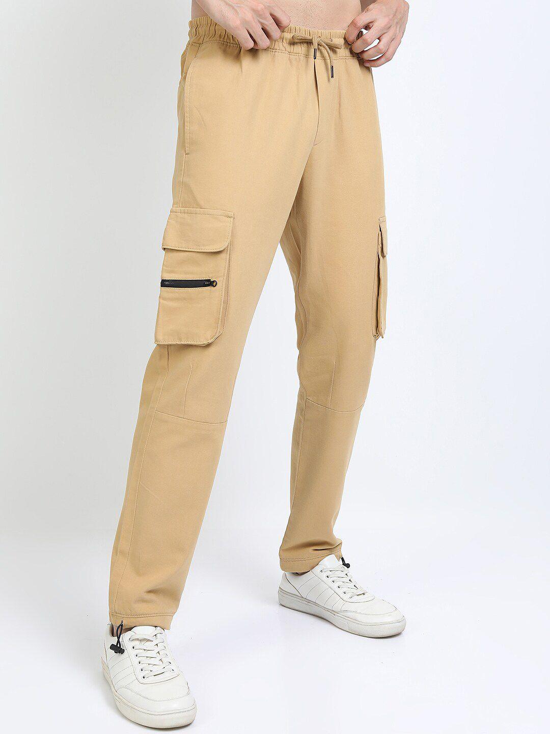 highlander men beige cargos trousers