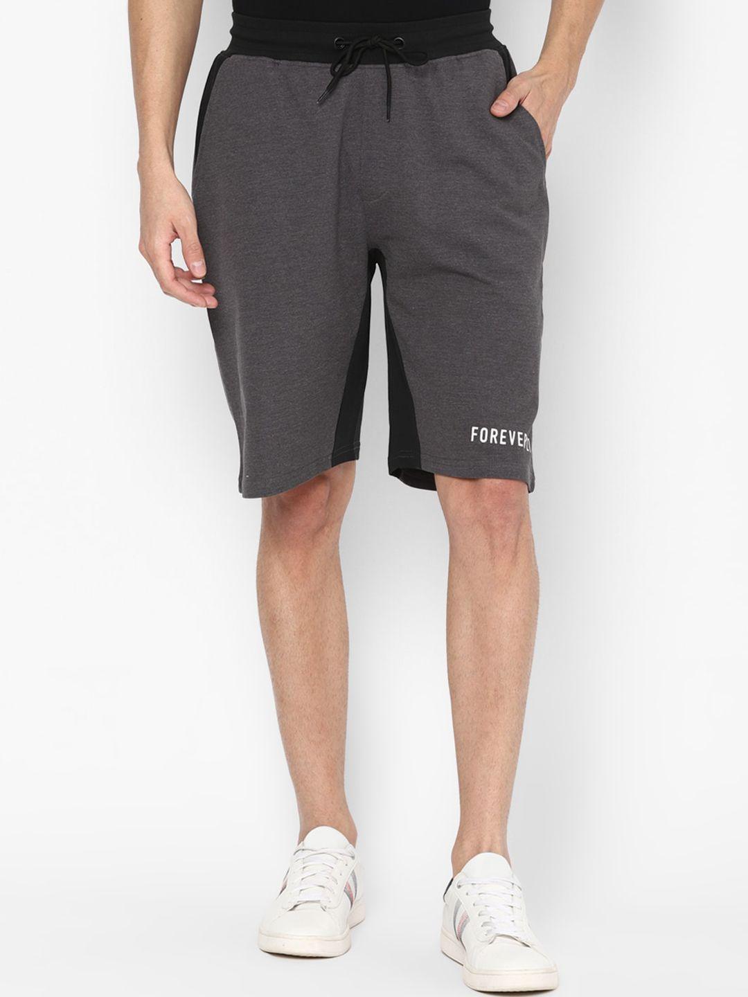 forever 21 men grey sports shorts 60% cotton