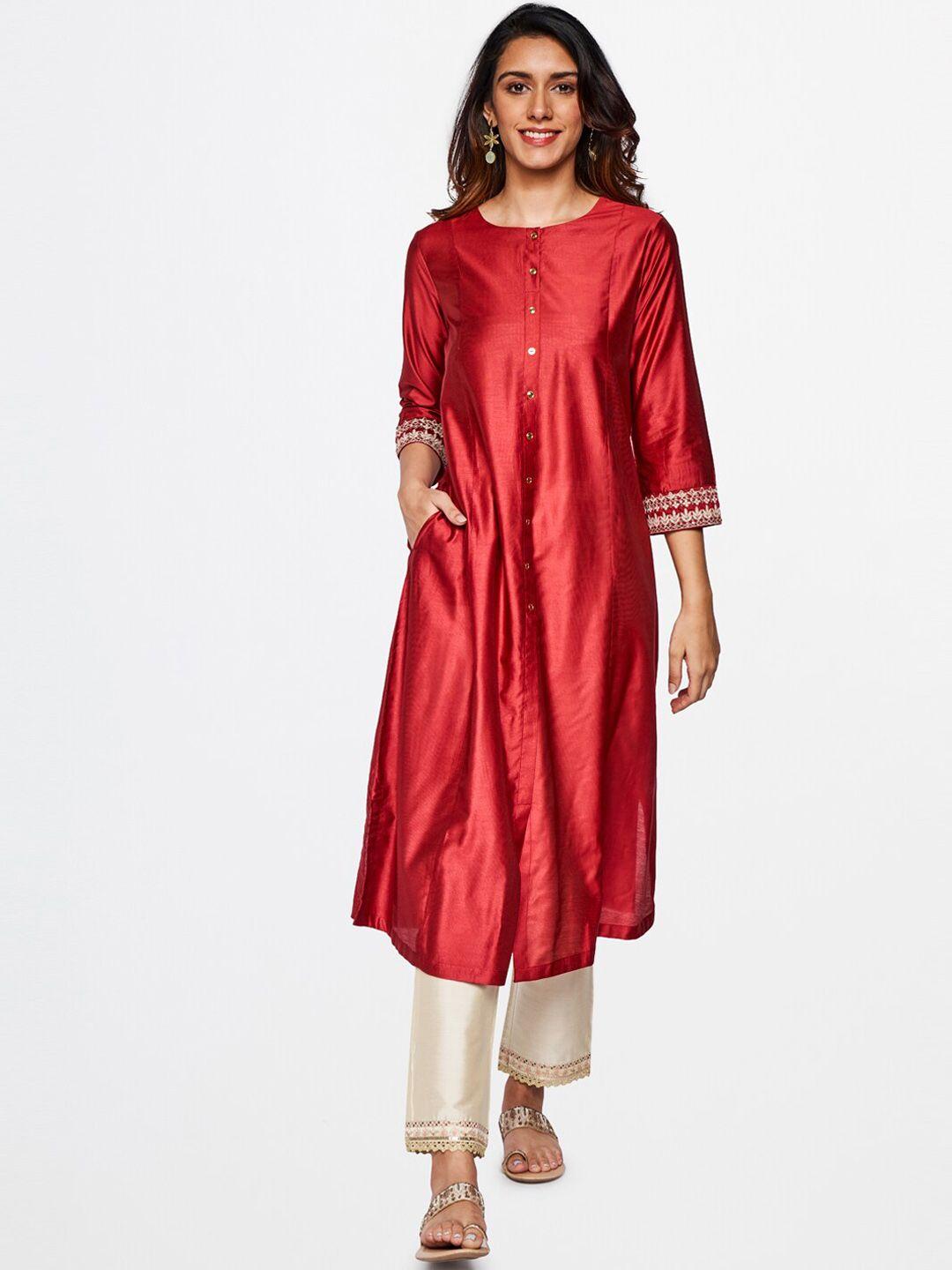 itse women maroon kurta